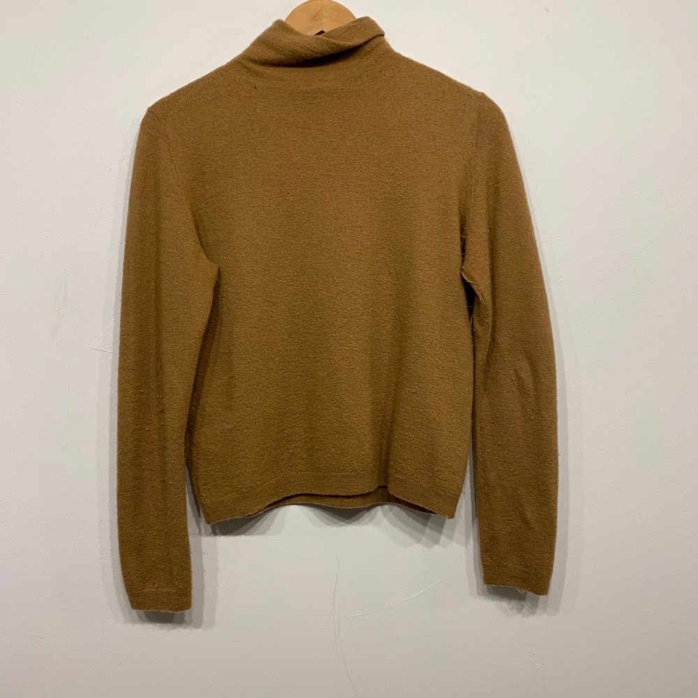 Vince 100% Cashmere Turtleneck Sweater Camel Brown XS Long Sleeve Knit - Picture 3 of 7